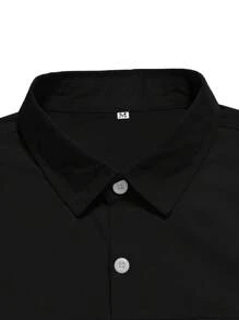 Calvornis Camisa de manga corta con bloques de color para hombre, formal, ceremonia - Multicolor - Ver 5