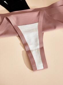 Tanga Para Mujeres De Color Sólido (conjunto De 5 Piezas) - Multicolor - Ver 9