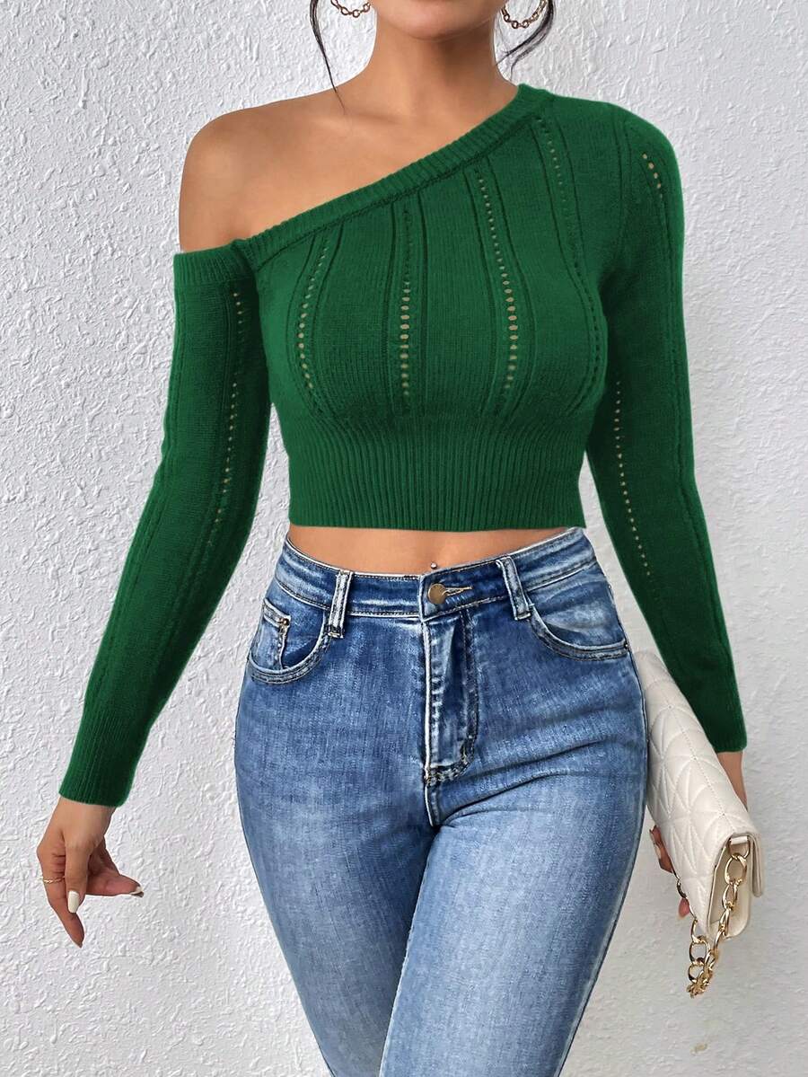 SHEIN Essnce 毛衣 - 軍綠色 - 查看 1