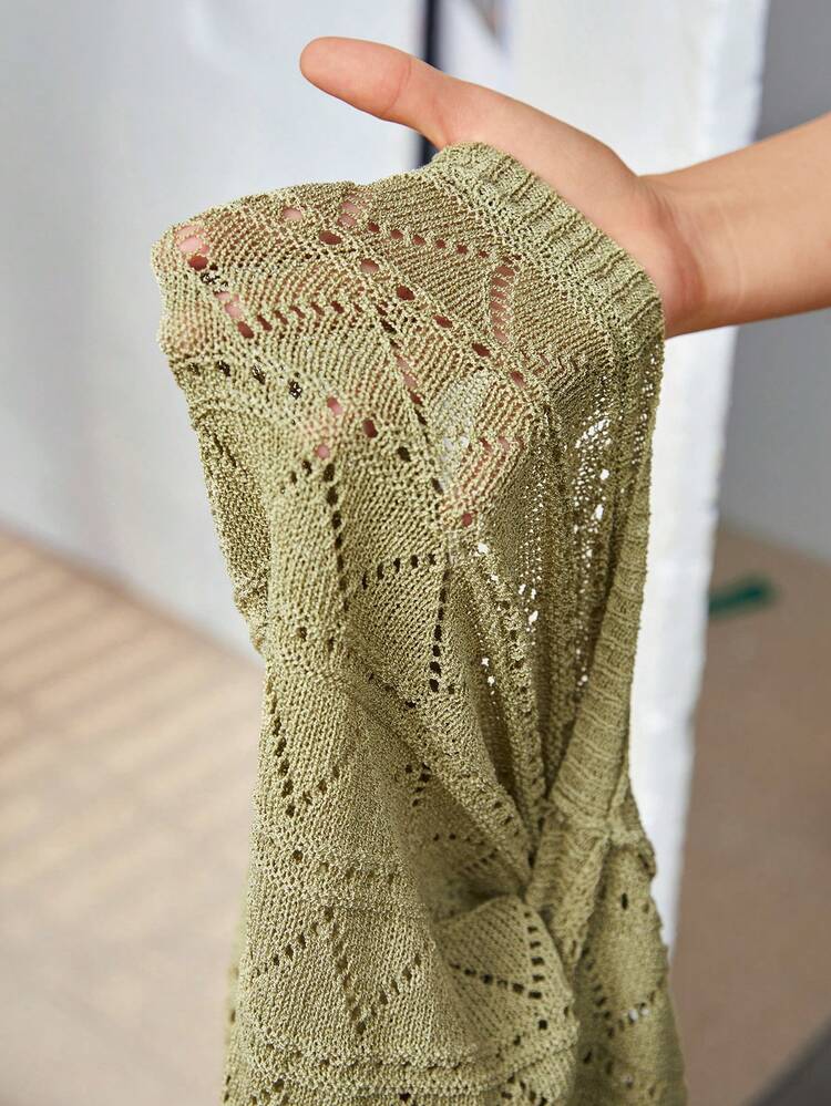 Plus Size Solid Color Drop Shoulder Sweater