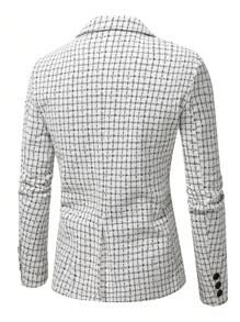 Manfinity Mode Men Plaid Single Breasted Blazer - Multicolor - View 2