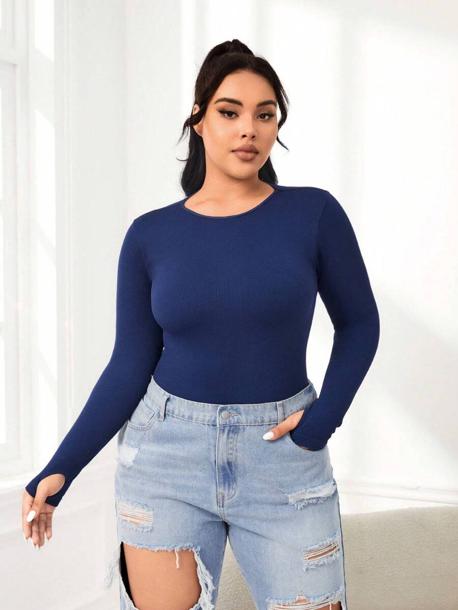 Gameset SHEIN Sport Plus Size Hollow Out Back Sports Bodysuit