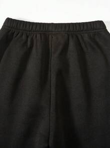 SHEIN Con trai Giải trí Trang phục trên phố Mặt In Áo nỉ Và Quần Chạy bộ Bộ - Màu vàng - Xem 7