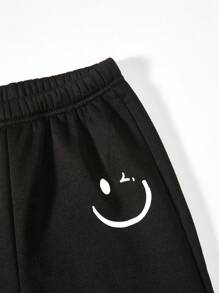 SHEIN Con trai Giải trí Trang phục trên phố Mặt In Áo nỉ Và Quần Chạy bộ Bộ - Màu vàng - Xem 6