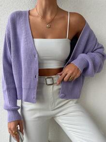 EURMUSE 女士開襟衫 - 紫丁香色 - 查看 5