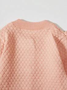 Baby Girls' Ruffle Trim Decor Button Front Cardigan - Baby Pink - View 4