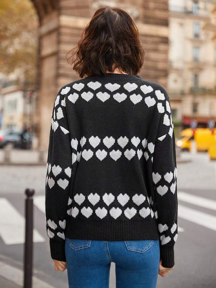 Women's Heart Pattern Sweater