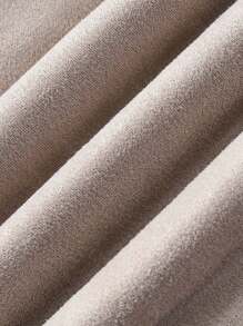 男嬰裝飾毛球連帽加絨中厚外套 - 卡其色 - 查看 3