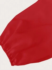 SHEIN Unity 甜心領燈籠袖襯衫 - 紅色 - 查看 4