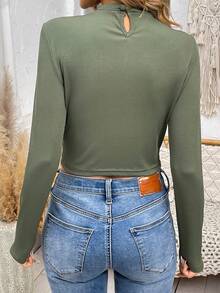 SHEIN Essnce 女性t恤 - 綠色 - 查看 2