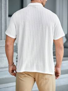 GENTILAND Men Plus Solid Polo Shirt - White - View 2