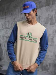 Manfinity Sport Corelite Áo thun nam in chữ thể thao Áo nỉ nam - Màu Khaki - Xem 6