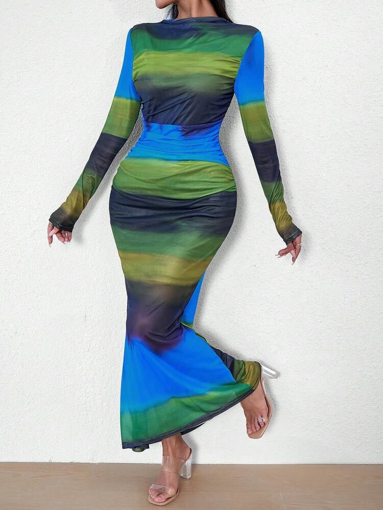 Women's Tie Dye Bodycon Dress