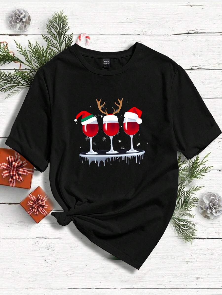 SHEIN LUNE 女性t恤 - 黑色 - 查看 1