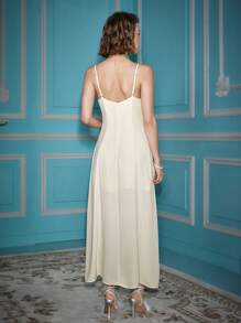 Alice McCall Contrast Lace Cut Out Cami Dress - Apricot - View 2