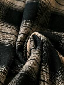 SHEIN CURVE+ Plus Size Women's Plaid Shirt - Multicolor - View 5