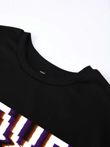 Áo nỉ nam in khẩu hiệu - màu đen - Xem 5