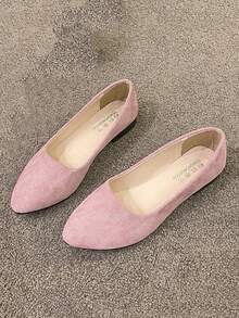 Women's Spring And Autumn Fashionable Flat Shoes, Flats - Pink - View 1