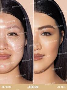 SHEGLAM Complexion Boost Concealer-Acorn Sponge-Head Applicator Matte Liquid Concealer Long Lasting Brightening Color Corrector Weightless All-Day Long Lasting Hydrating Concealer Brand Beauty Makeup Face Paint Cosmetic For Women Girls Perfect For Winter Spring Ideal For Y2K Fancy Fashion Suitable For Birthday Gift Party Ready Best Color - Acorn - View 3