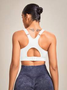 SHEIN Sports 女式運動賽車背心 - 白色 - 查看 4