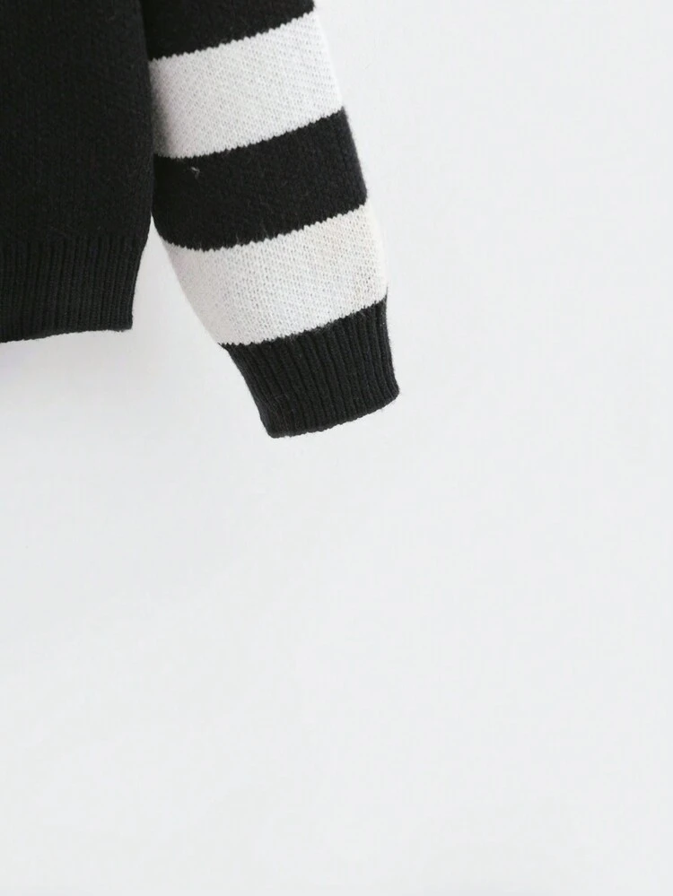 Tween Girl's Color Block Drop Sleeve Sweater