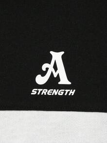 Manfinity Sport Corelite Áo khoác thể thao cổ đứng in chữ màu sắc dành cho nam - Đen và trắng - Xem 4