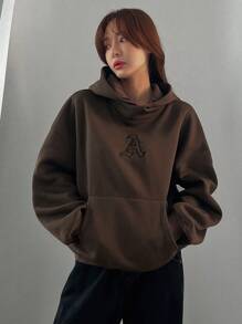 Dazy-Less Damen Hoodie mit Buchstaben-Stickerei, Herbst Damen Kleidung Sweatshirt