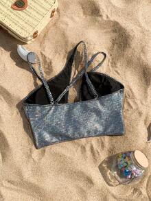 Swim SXY 夏季女士精致、华丽、性感镂空比基尼上衣 - 彩色 - 查看 5