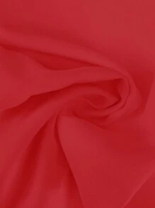 SHEIN Unity 甜心領燈籠袖襯衫 - 紅色 - 查看 3
