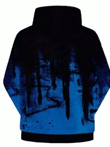 Nam & In thư Hoodie Với dây rút - màu đen - Xem 2