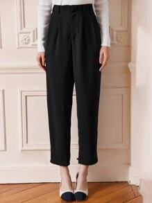 SHEIN Frenchy Women's Tapered Pants - Black - View 4