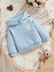 Áo nỉ dài tay in hình hoạt hình cho bé gái, thích hợp cho mùa thu và mùa đông. - Màu xanh nhạt - Xem 1