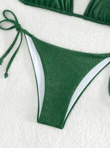 Swim Basics Costum de baie bikini triunghi cu cravată laterală