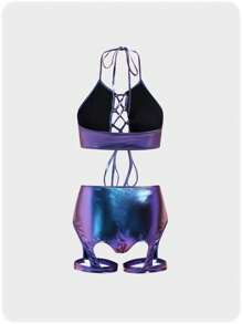 Women's Strappy Hollow Two-piece Set