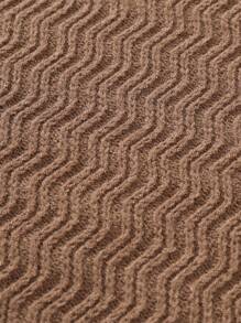 Manfinity Homme 男士針織毛衣帶波浪狀的質感紋理 - 咖啡棕 - 查看 5