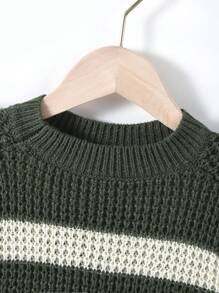 Baby Girl Two Tone Raglan Sleeve Sweater - Multicolor - View 4