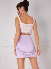 Enchnt Women's Mushroom Hem Skirt