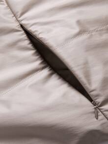 Astrid Áo khoác có mũ trùm đầu màu trơn tay raglan cỡ lớn cho nữ, mùa đông - Lạc đà - Xem 4