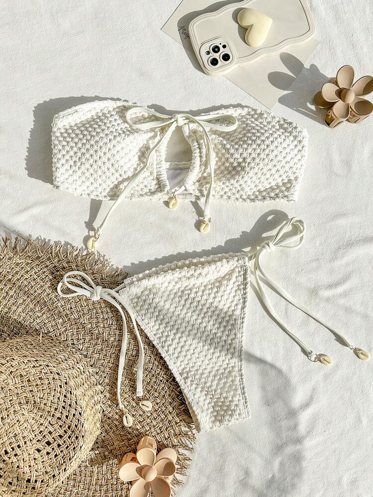 Ladies' Lace-Up Bikini Set Summer Beach