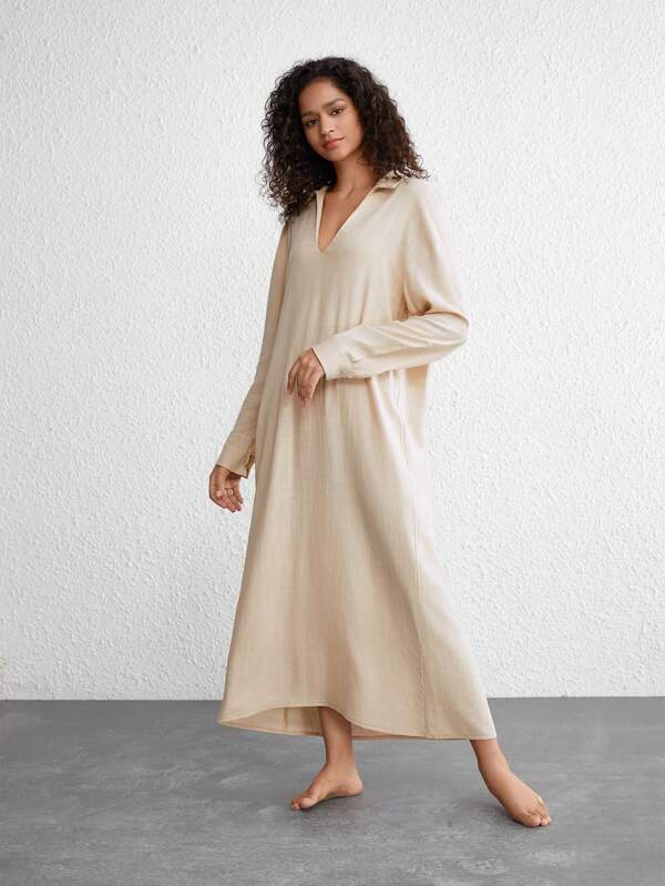 Ocili Vestido De Mangas Compridas Para Uso Doméstico Feminino