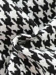 Baby Girls' Houndstooth Coat - Black and White - View 5