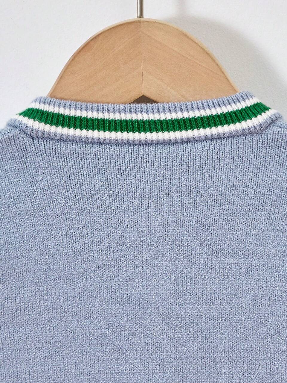 Baby Boy Striped Trim Pocket Patched Cardigan