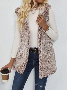 SHEIN LUNE Women's Sleeveless Hooded Jacket