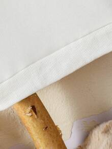 Infant Girls' Cartoon Cat Print Sweatshirt - White - View 5