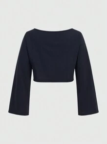 ROMWE Fairycore Lässiges Oversize T-Shirt mit Skelett-Meerjungfrau Muster und Trompetenärmeln