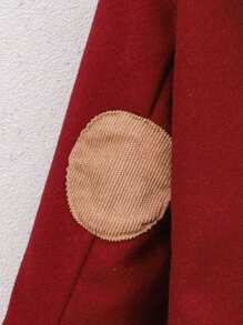 SHEIN Baby Boys' Hooded Mid-Length Woolen Coat With Thermal Lined