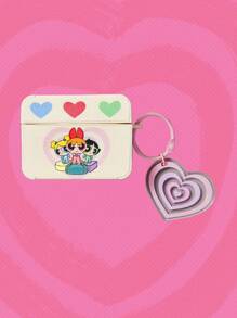 The Powerpuff Girls | ROMWE Cute Cartoon Printed Earphone Case With Charm - Multicolor - View 1