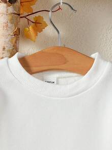 Infant Girls' Cartoon Cat Print Sweatshirt - White - View 6