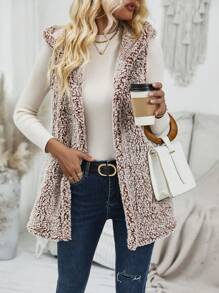 SHEIN LUNE Women's Sleeveless Hooded Jacket