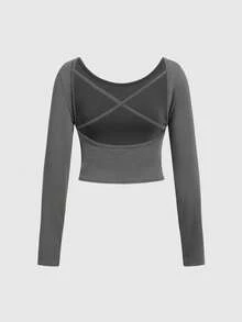 ROMWE 2pcs Women's Crew Neck T-shirt - Multicolor - View 2